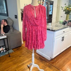 Ami Vibrant Pink and Red Floral Top